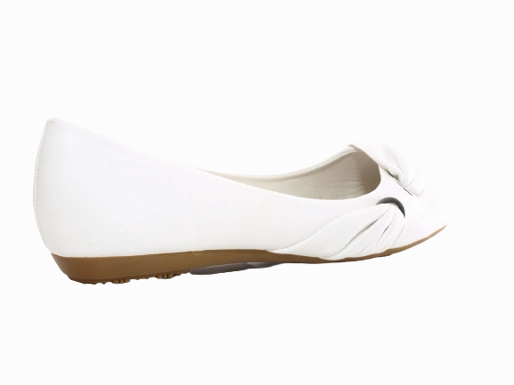 Damen Slipper Halbschuhe Ballerina Loafer Mokassins Slip On Flats Freizeit White # 6374 Lugs Loafers