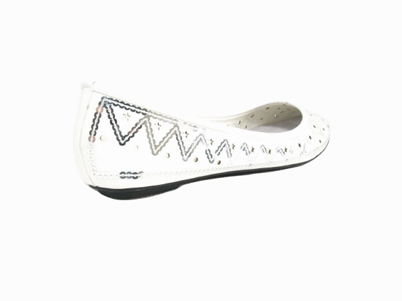 B&w Loafers Damen Slipper Halbschuhe Ballerina Loafer Mokassins Slip On Flats Freizeit White # 688-21