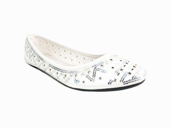 Vegan Loafers Damen Slipper Halbschuhe Ballerina Loafer Mokassins Slip On Flats Freizeit White # 688-21