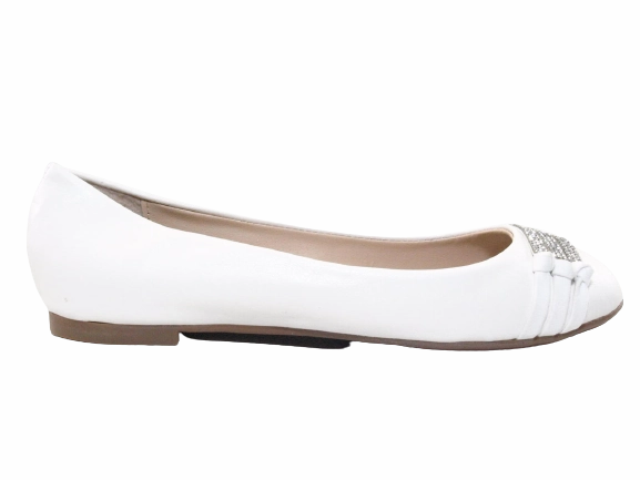 Primadonna Loafers Damen Slipper Halbschuhe Ballerina Loafer Mokassins Slip On Flats Freizeit White # 8382-7