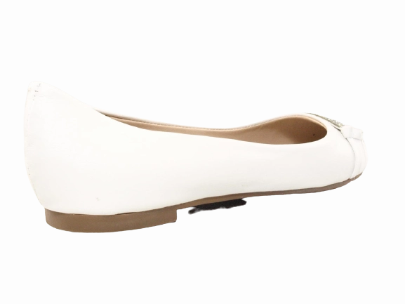 Pedro Loafers Damen Slipper Halbschuhe Ballerina Loafer Mokassins Slip On Flats Freizeit White # 8382-7