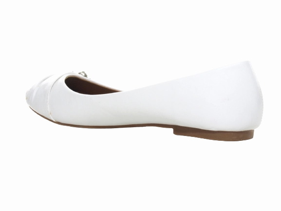 Damen Slipper Halbschuhe Ballerina Loafer Mokassins Slip On Flats Freizeit White # 901-36 Loafers Classy