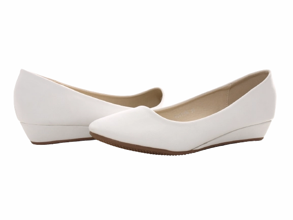 Slip On Loafers Damen Slipper Keilabsatz Ballerina Brautschuhe Hochzeit Loafer Mokassins  Slip On Flats Freizeit White #  1111