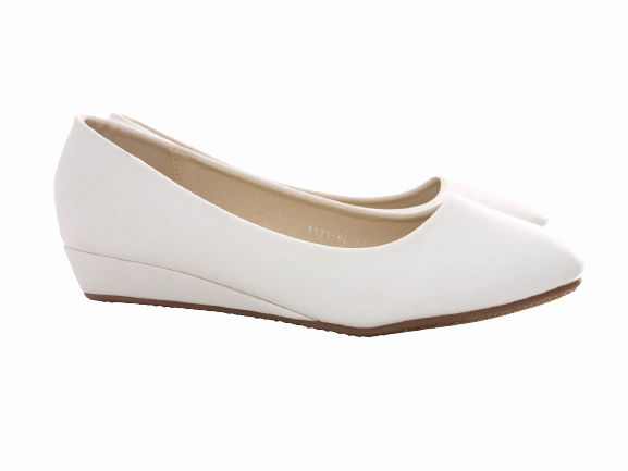 Damen Slipper Keilabsatz Ballerina Brautschuhe Hochzeit Loafer Mokassins  Slip On Flats Freizeit White #  1111 Nubuck Leather Loafers
