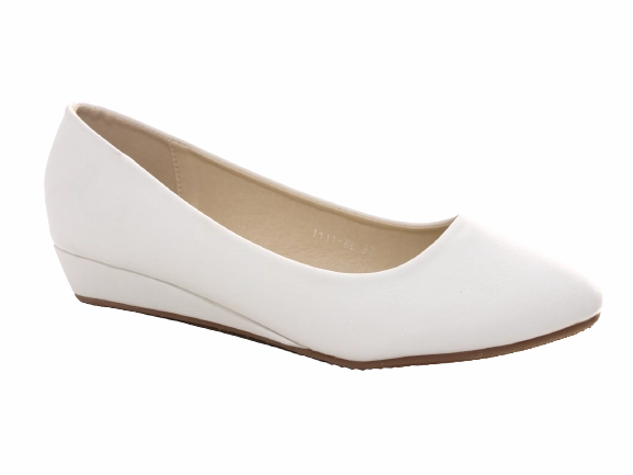 Damen Slipper Keilabsatz Ballerina Brautschuhe Hochzeit Loafer Mokassins  Slip On Flats Freizeit White #  1111 Foam Loafers