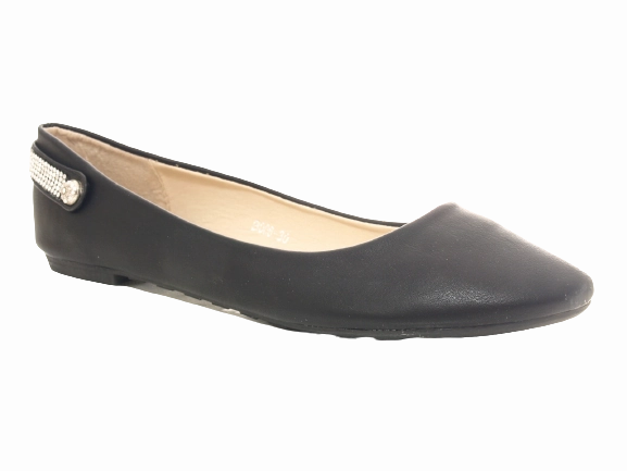 Damen Slipper Keilabsatz Ballerina Loafer Mokassins  Slip On Flats Freizeit Black #  006-30 Loafers Leinen