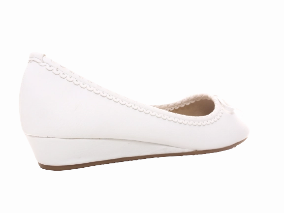 Damen Slipper Keilabsatz Ballerina Loafer Mokassins Slip On Flats Freizeit White # 1049 Loafers Creasing