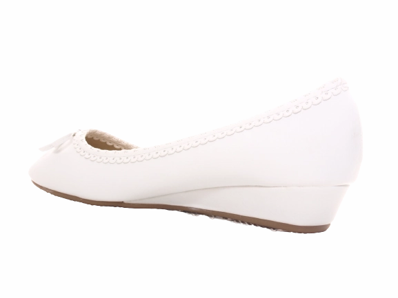 Damen Slipper Keilabsatz Ballerina Loafer Mokassins Slip On Flats Freizeit White # 1049 Heel Platform Loafers