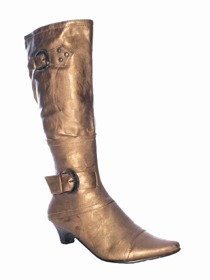 Damen Stiefel Winterstiefel warmgefttert Gold # 7053 Beschlagene Stiefel