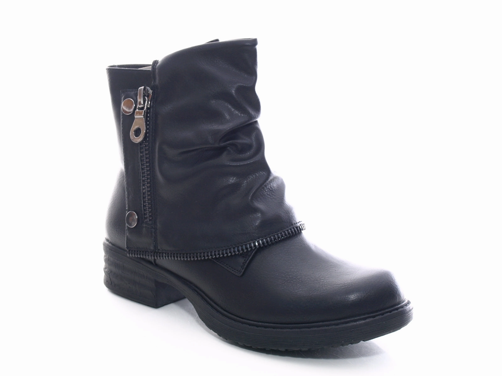 Suede Horsebit Ankle Boots Damen Stiefeletten Biker Boots Outdoor Winterboots Black # 281