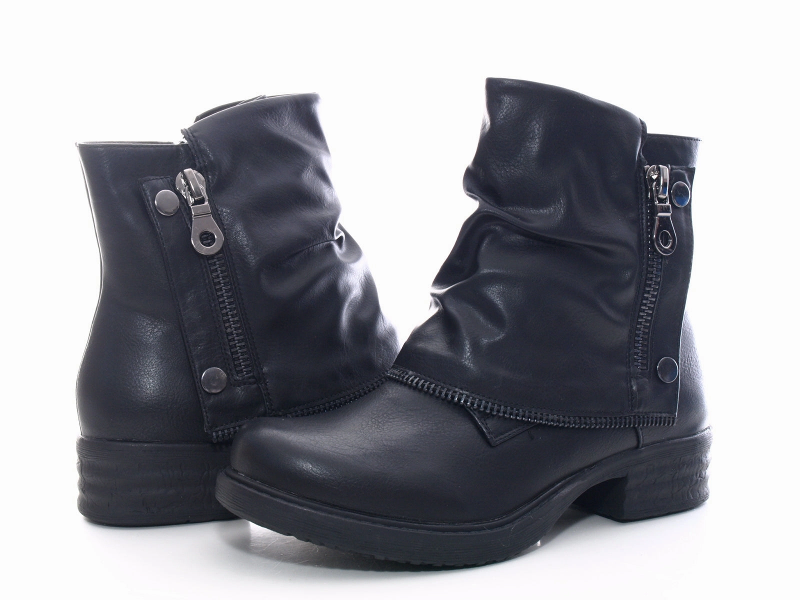 Elegante Ankle Boots Größe 40 Weite G Damen Stiefeletten Biker Boots Outdoor Winterboots Black # 281
