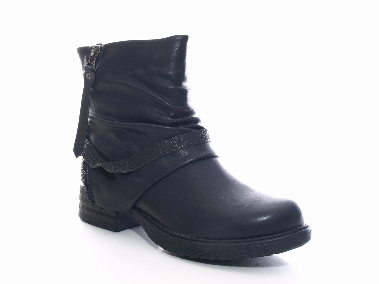 Damen Stiefeletten Biker Boots Outdoor Winterboots warm gefttert Black # 3062 Laufschuhe Stiftung Warentest 2022