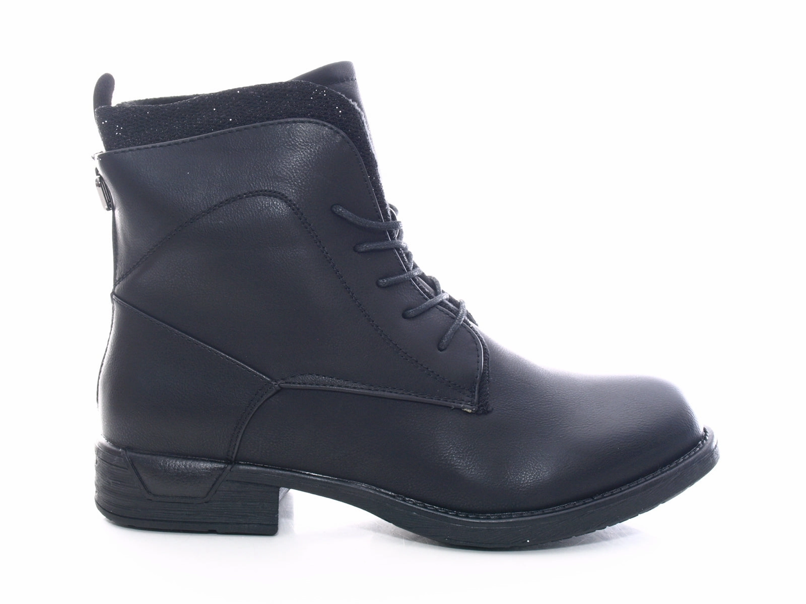 Goldene Laufschuhe Damen Stiefeletten Biker Boots Outdoor Winterboots warm gefttert Black # 3119