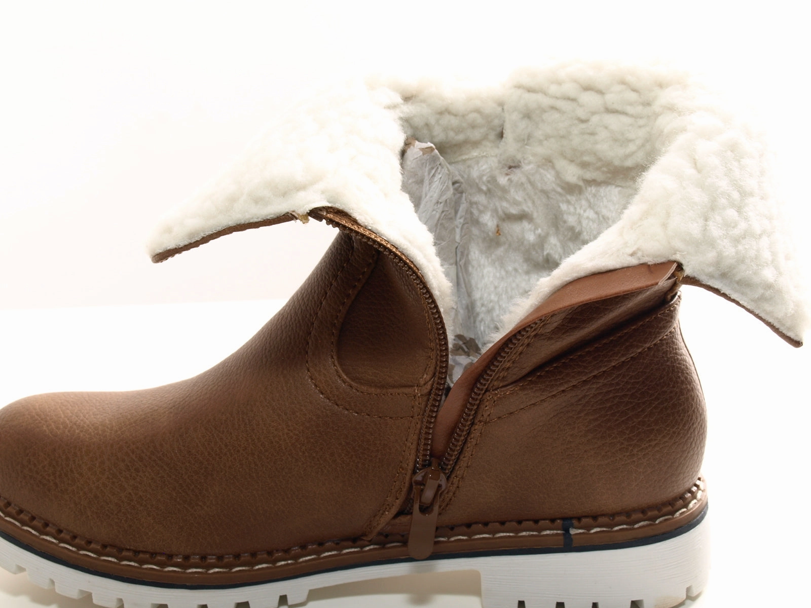 Stihl Sicherheitsschuhe Damen Stiefeletten Biker Boots Outdoor Winterboots warm gefttert Camel # 546