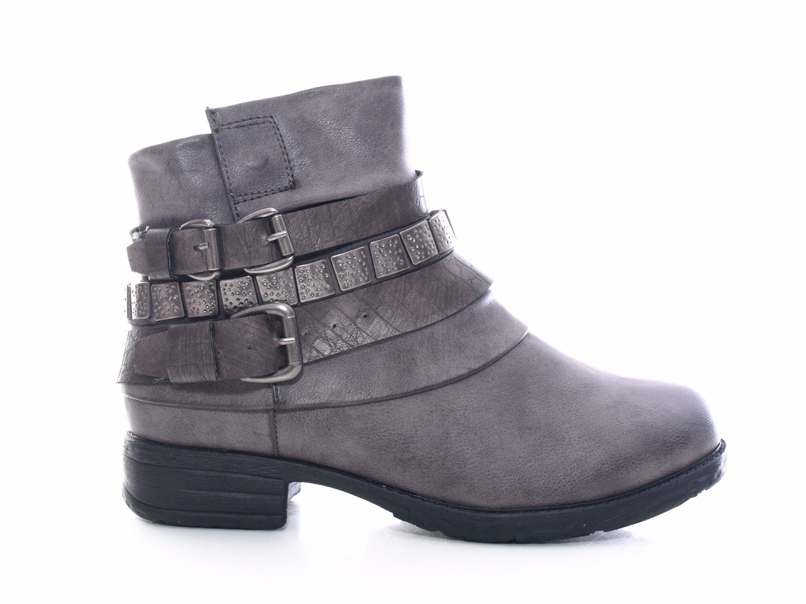 Damen Stiefeletten Biker Boots Outdoor Winterboots warm gefttert Grey # 600 Test Laufschuhe 2016