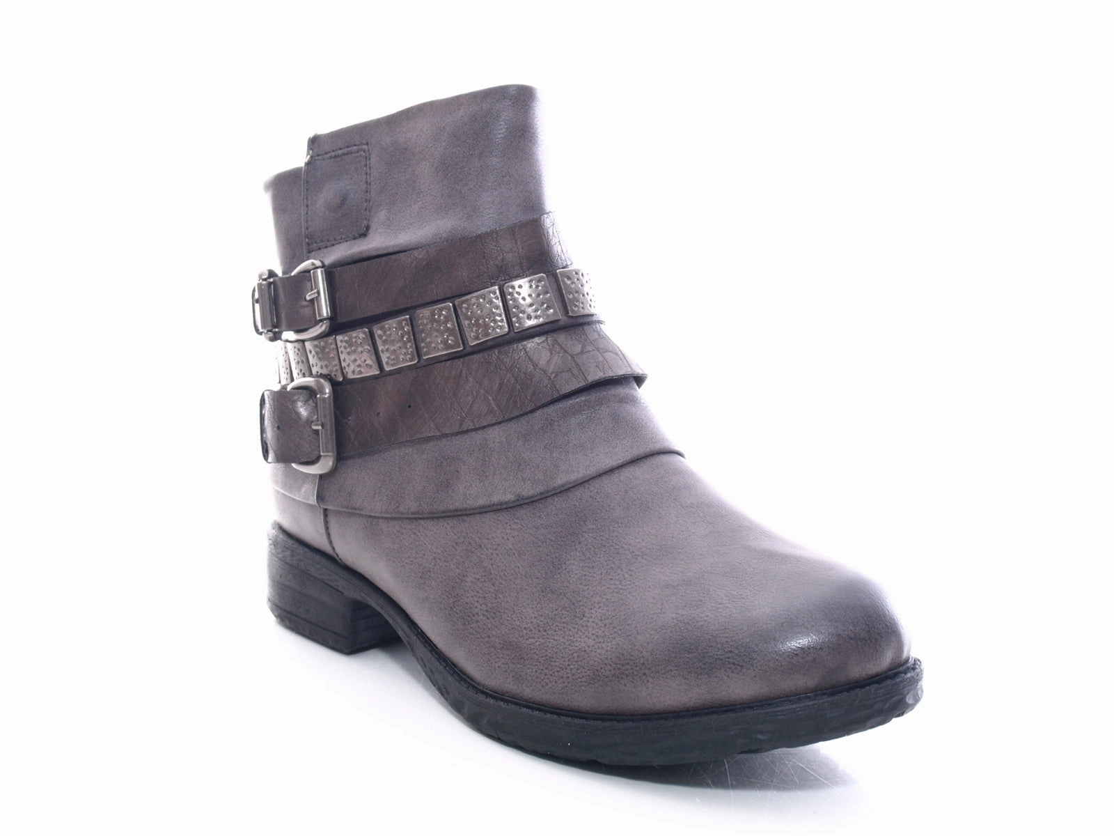 Laufschuhe Für Knick-senk-spreizfuß Damen Stiefeletten Biker Boots Outdoor Winterboots warm gefttert Grey # 600