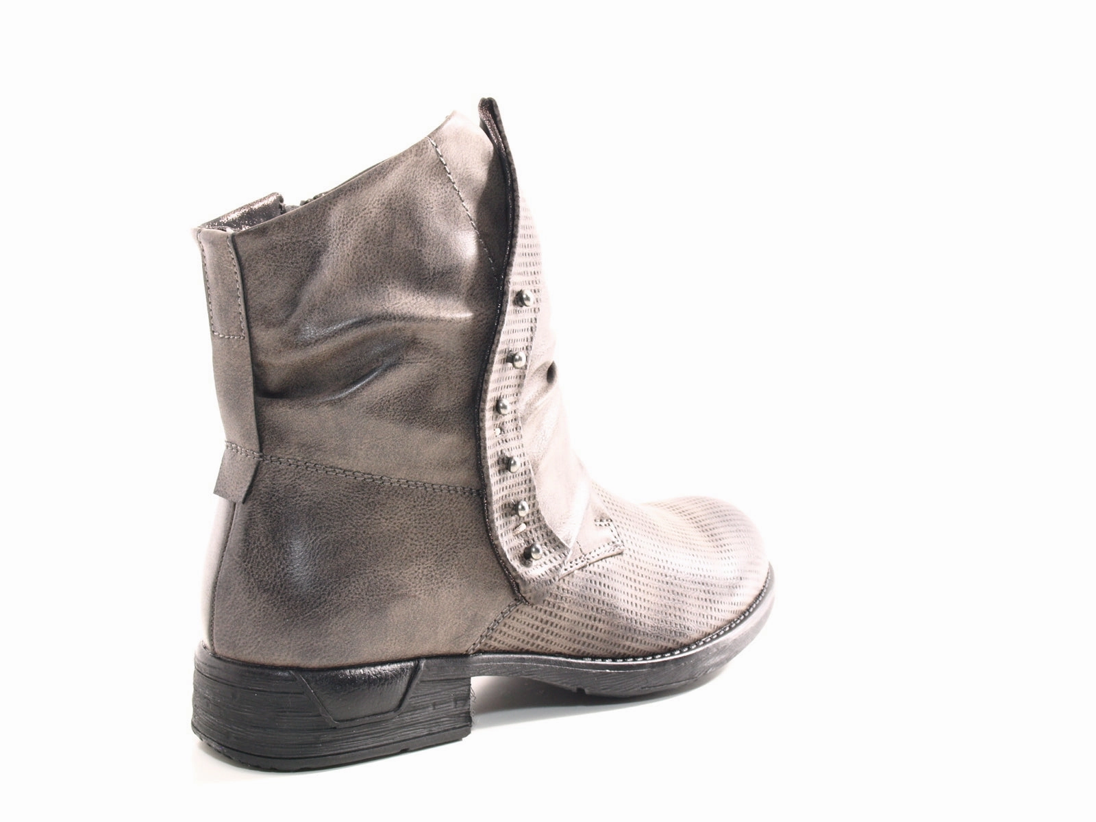Damen Stiefeletten Biker Boots Outdoor Winterboots warm gefttert Grey # 936 Seibel Ankle Boots
