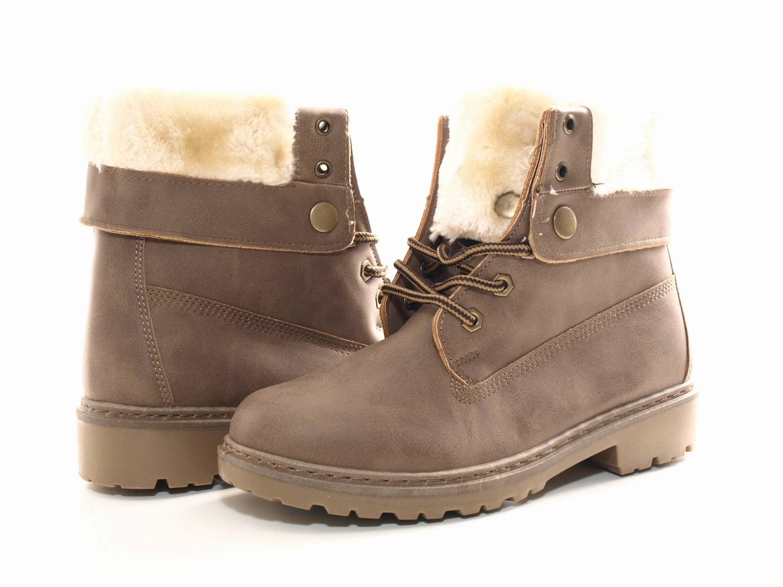 Damen Stiefeletten Biker Boots Outdoor Winterboots warm gefttert Khaki # 9120 Laufschuhe X Beine