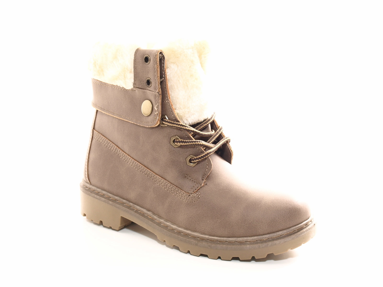 Damen Stiefeletten Biker Boots Outdoor Winterboots warm gefttert Khaki # 9120 Laufschuhe Revolution 3