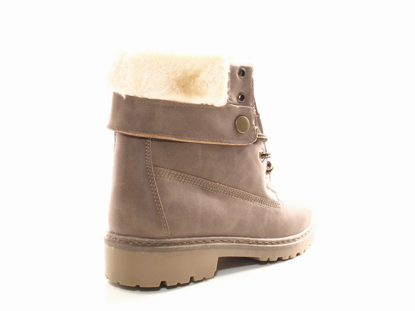 Laufschuhe Asphalt Testsieger Damen Stiefeletten Biker Boots Outdoor Winterboots warm gefttert Khaki # 9120