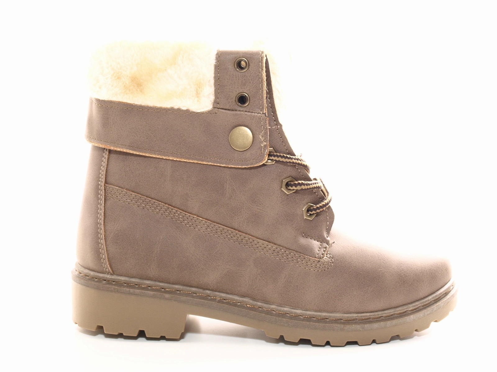 Damen Stiefeletten Biker Boots Outdoor Winterboots warm gefttert Khaki # 9120 Ab Wann Laufschuhe