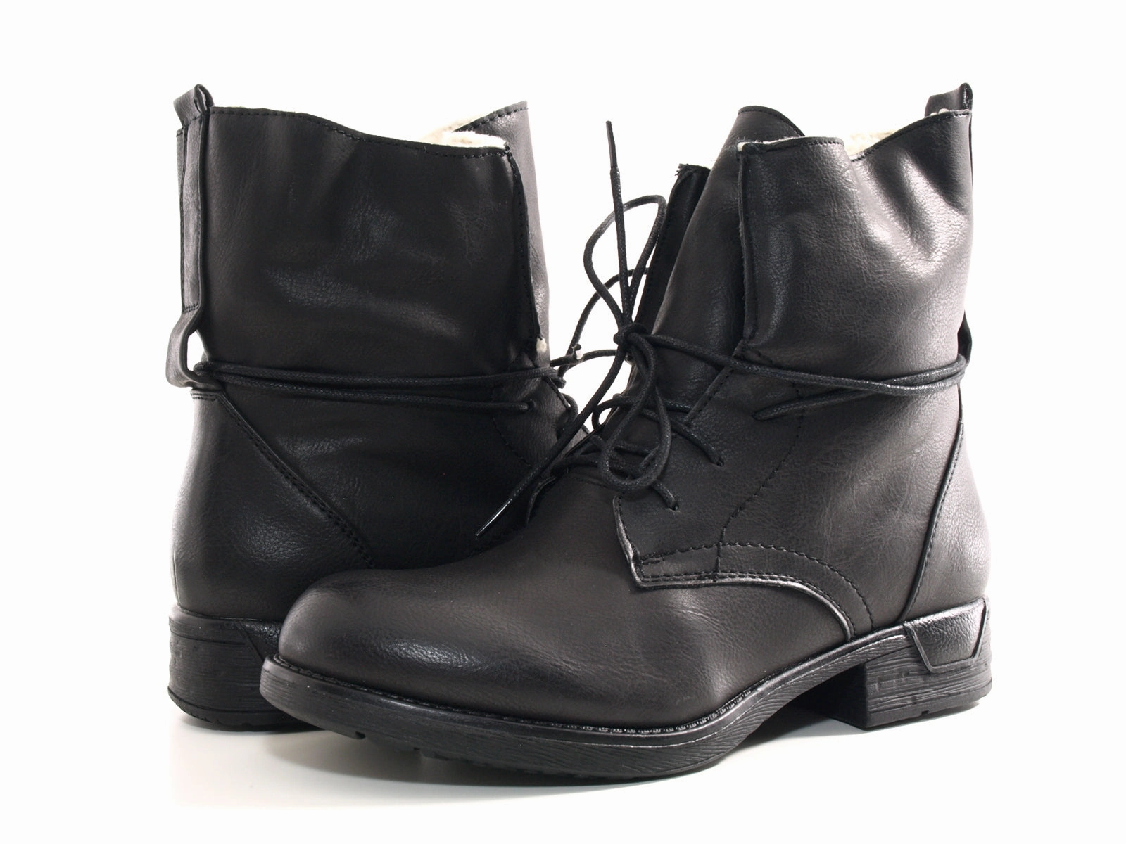 Damen Stiefeletten Boots Outdoor Winterboots warm gefttert Black # 094 Schuherhöhung Für Sicherheitsschuhe