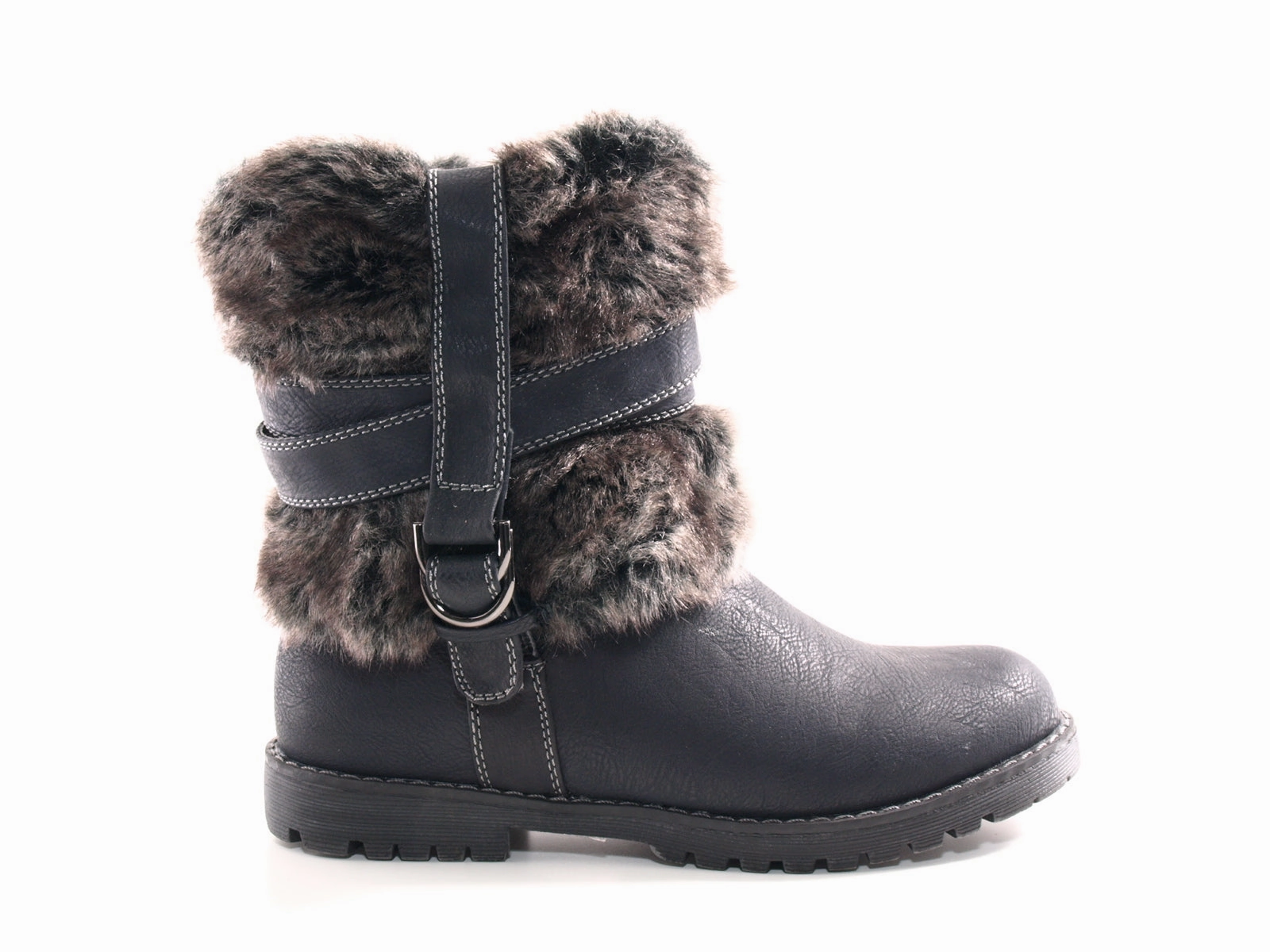 Damen Stiefeletten Boots Outdoor Winterboots warm gefttert Black # 166 Sicherheitsschuhe Nettetal