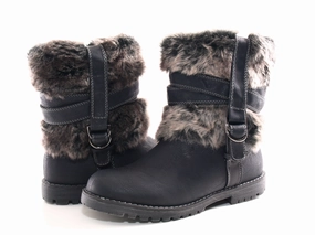 Sicherheitsschuhe Einlagen Komnet Damen Stiefeletten Boots Outdoor Winterboots warm gefttert Black # 166