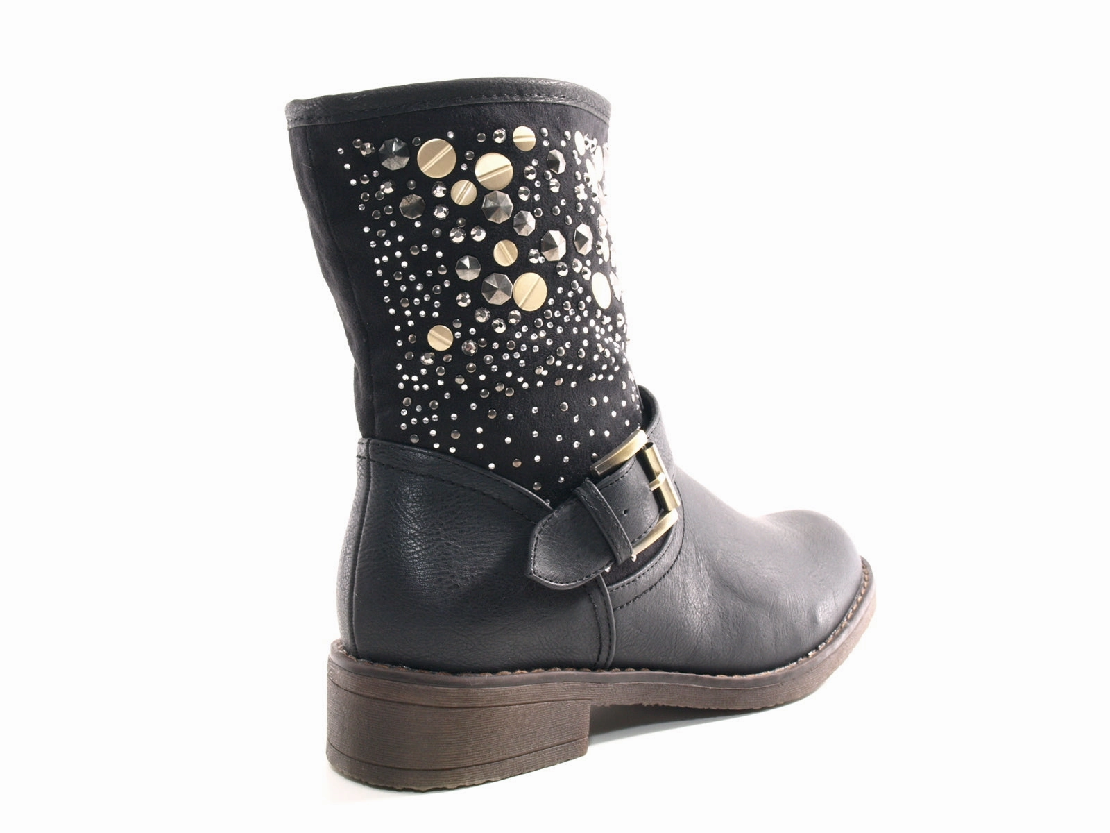 Damen Stiefeletten Boots Outdoor Winterboots warm gefttert Black # 549 So Kate Leather Ankle Boots