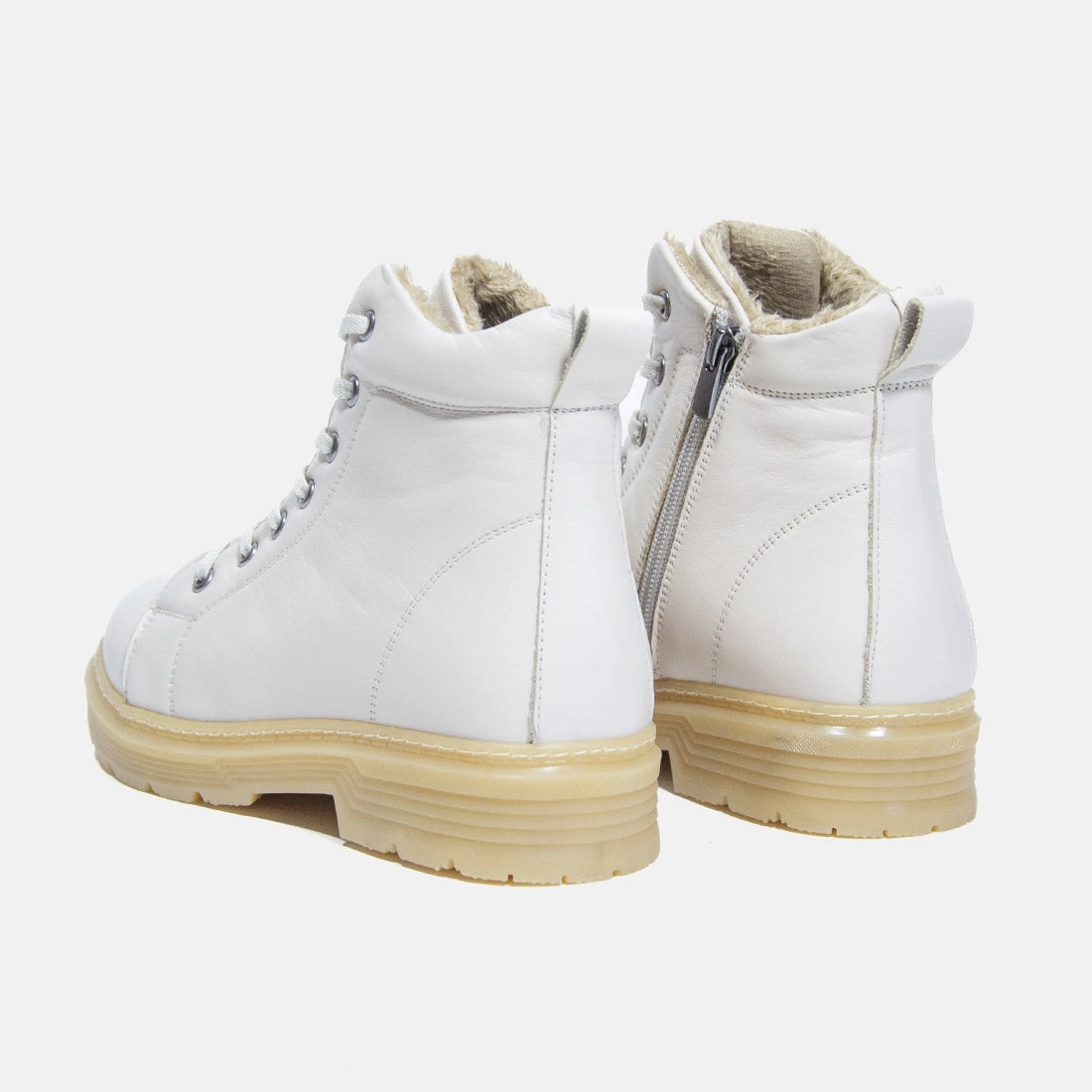 Tan Lace Up Ankle Boots Damen Stiefeletten Looke EULALIE