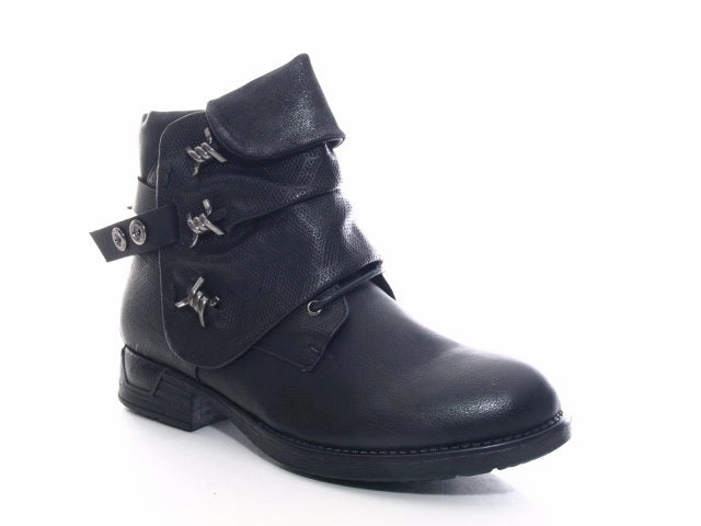 Damen Stiefeletten Schnrr Boots Outdoor Winterboots warm gefttert Black # 933 Sicherheitsschuhe Src