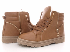 Sicherheitsschuhe Sicherheitskappe Düsseldorf Damen Stiefeletten Schnrr Boots Outdoor Winterboots warm gefttert Camel # 72