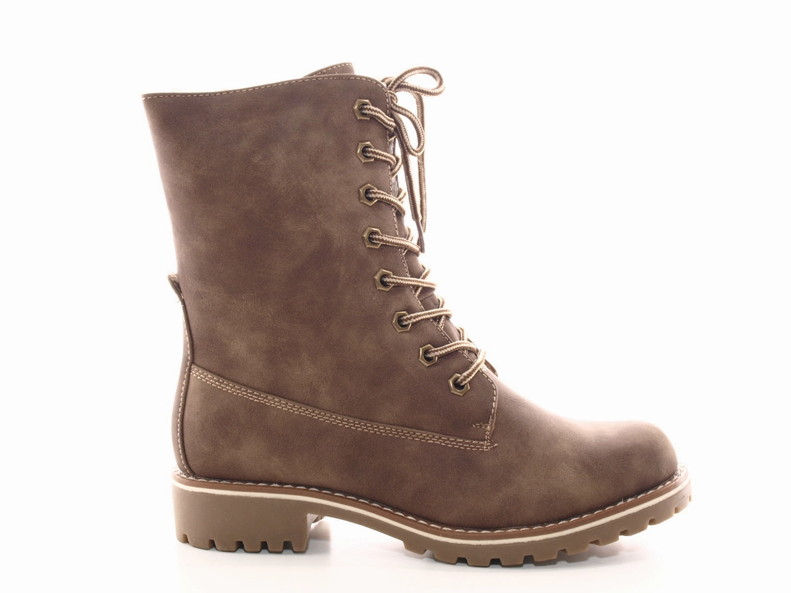 Rambo Sicherheitsschuhe Damen Stiefeletten Schnrr Boots Outdoor Winterboots warm gefttert Khaki # 264