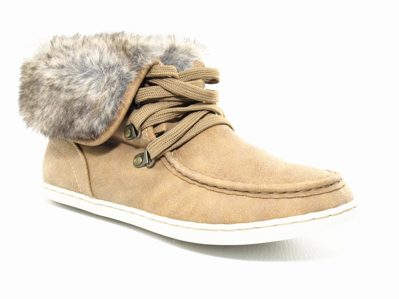Amazon Arbeitskleidung Sicherheitsschuhe Von Fa Straus Damen warm geftterte halbhohe Sneaker Freizeitschuhe Camel # 6167
