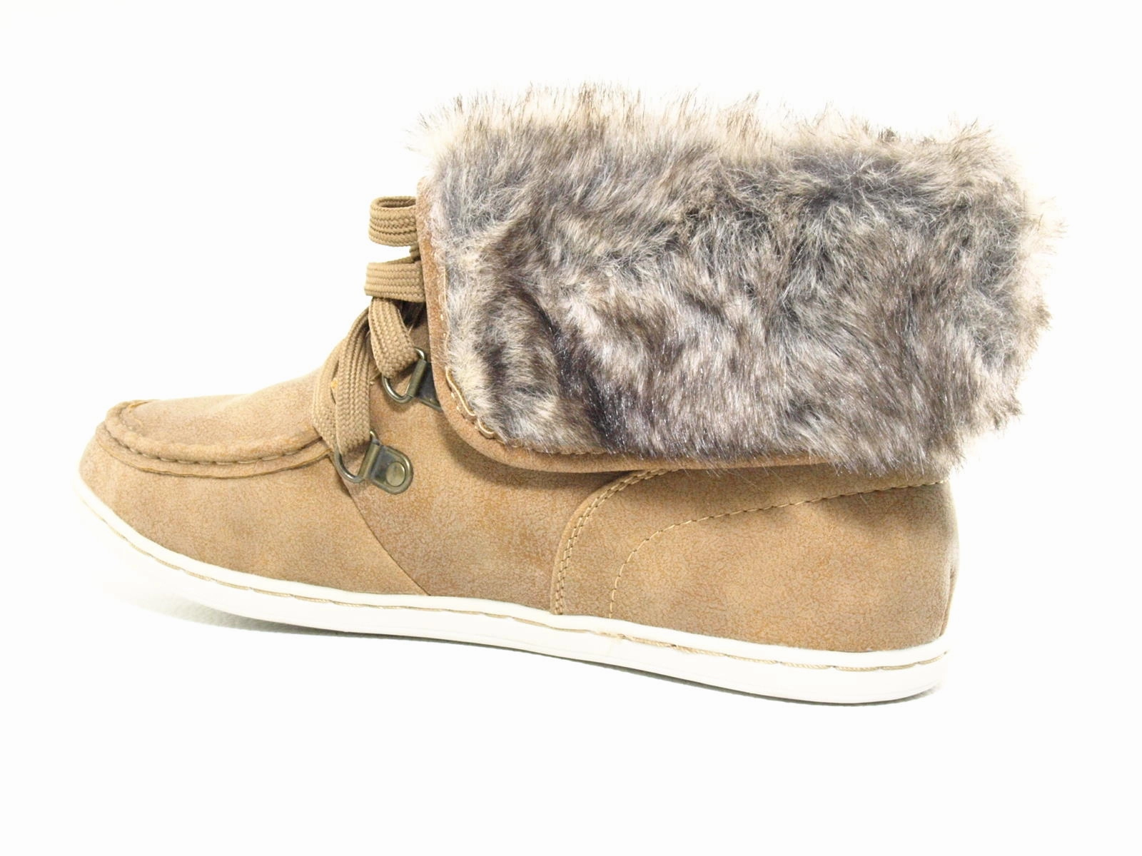Sicherheitsschuhe S3 Extra Leicht Winter Damen warm geftterte halbhohe Sneaker Freizeitschuhe Camel # 6167