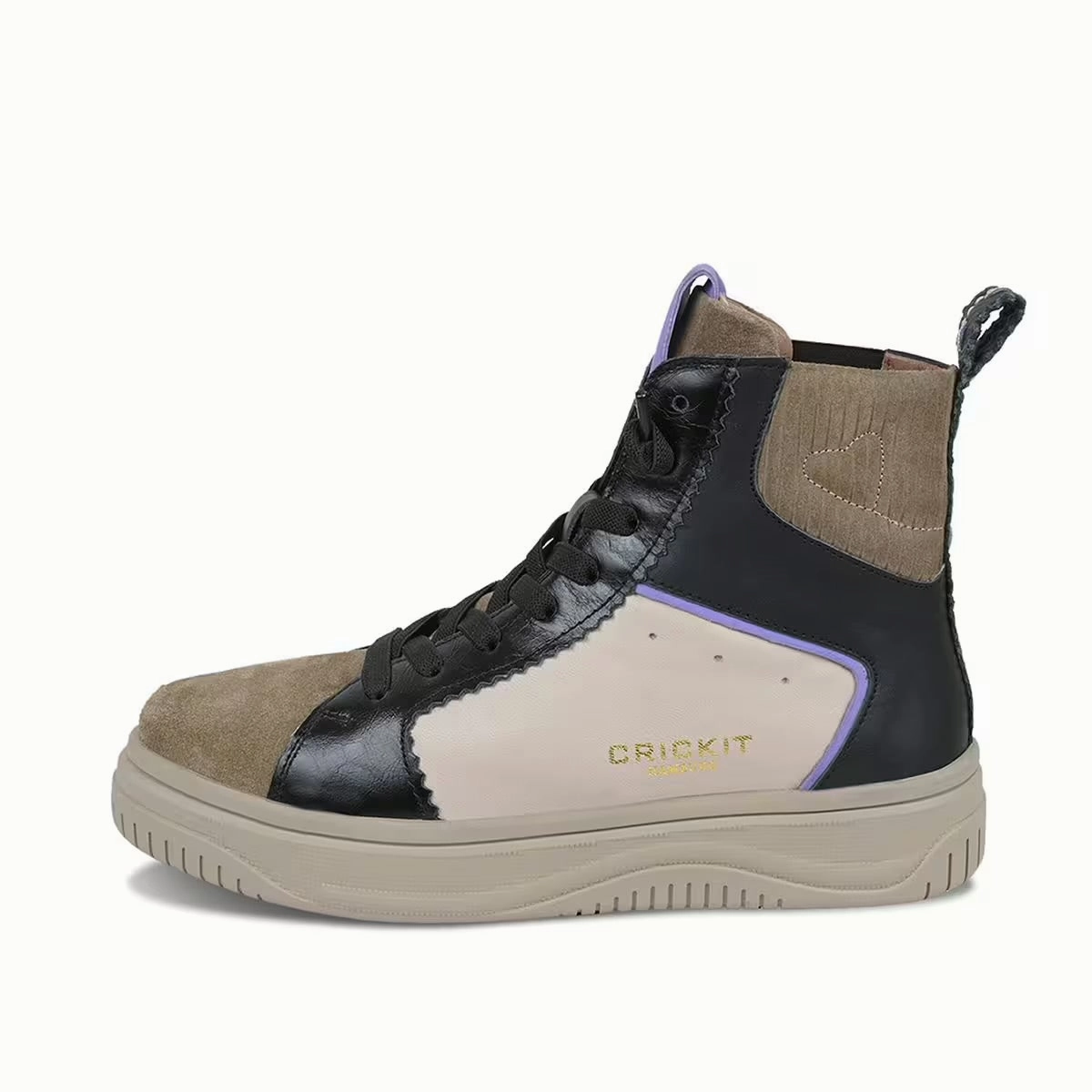 Sneaker Mit Breiter Zehenbox Crickit Sole Taupe