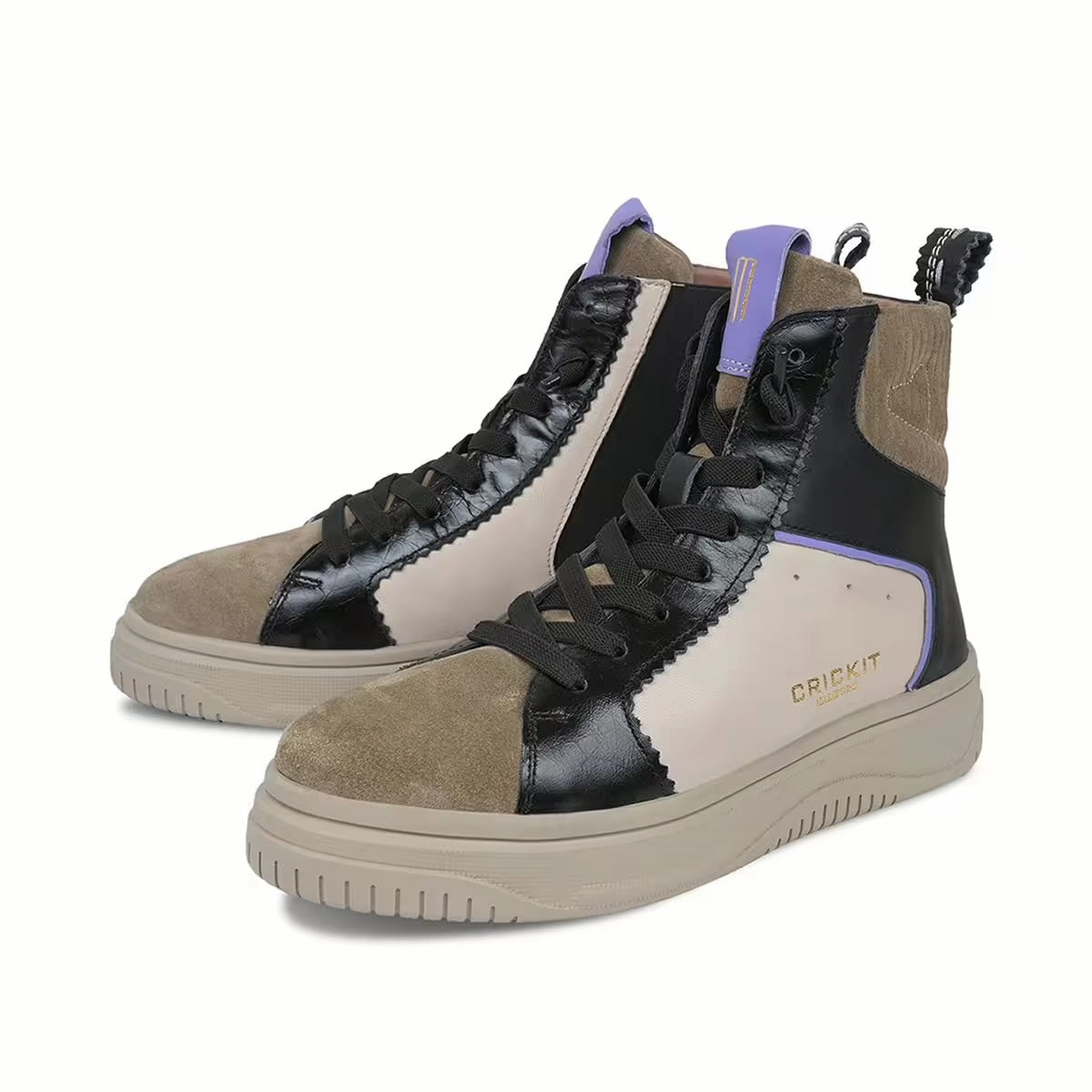 Crickit Sole Taupe Flammen Sneaker