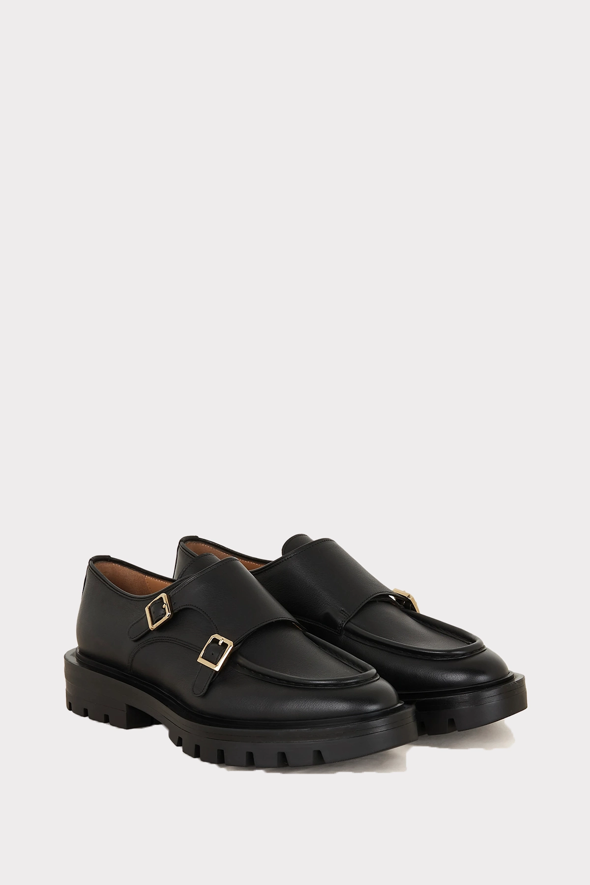 Double-Monks in schwarz Shoe Trees For Loafers