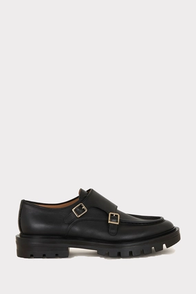 Chunky Loafers Socks Double-Monks in schwarz