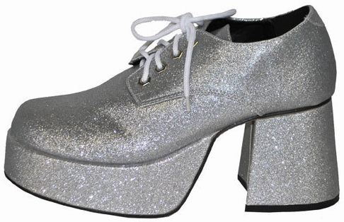 Disco Plateau-Schuhe silber fr Herren Sicherheitsschuhe Größe 30
