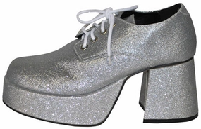 Orthopädische Sicherheitsschuhe Heinsberg Disco Plateau-Schuhe silber fr Herren