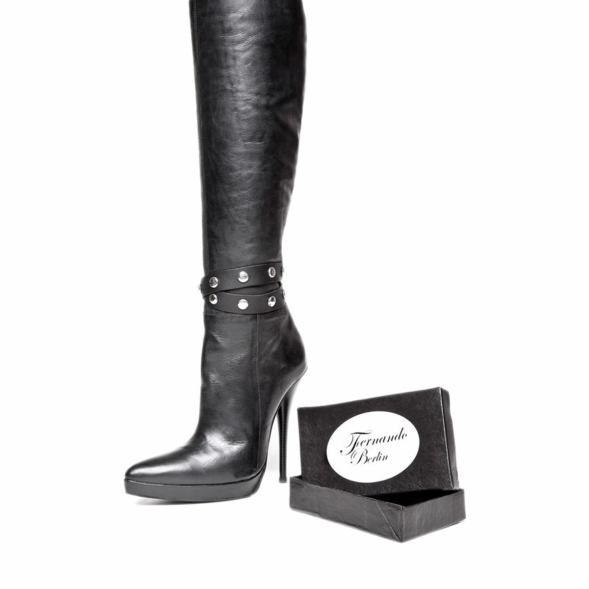 Doppelte Stiefelbnder mit Nieten und Druckknopf (P2) Cowboy Stiefel Stylen