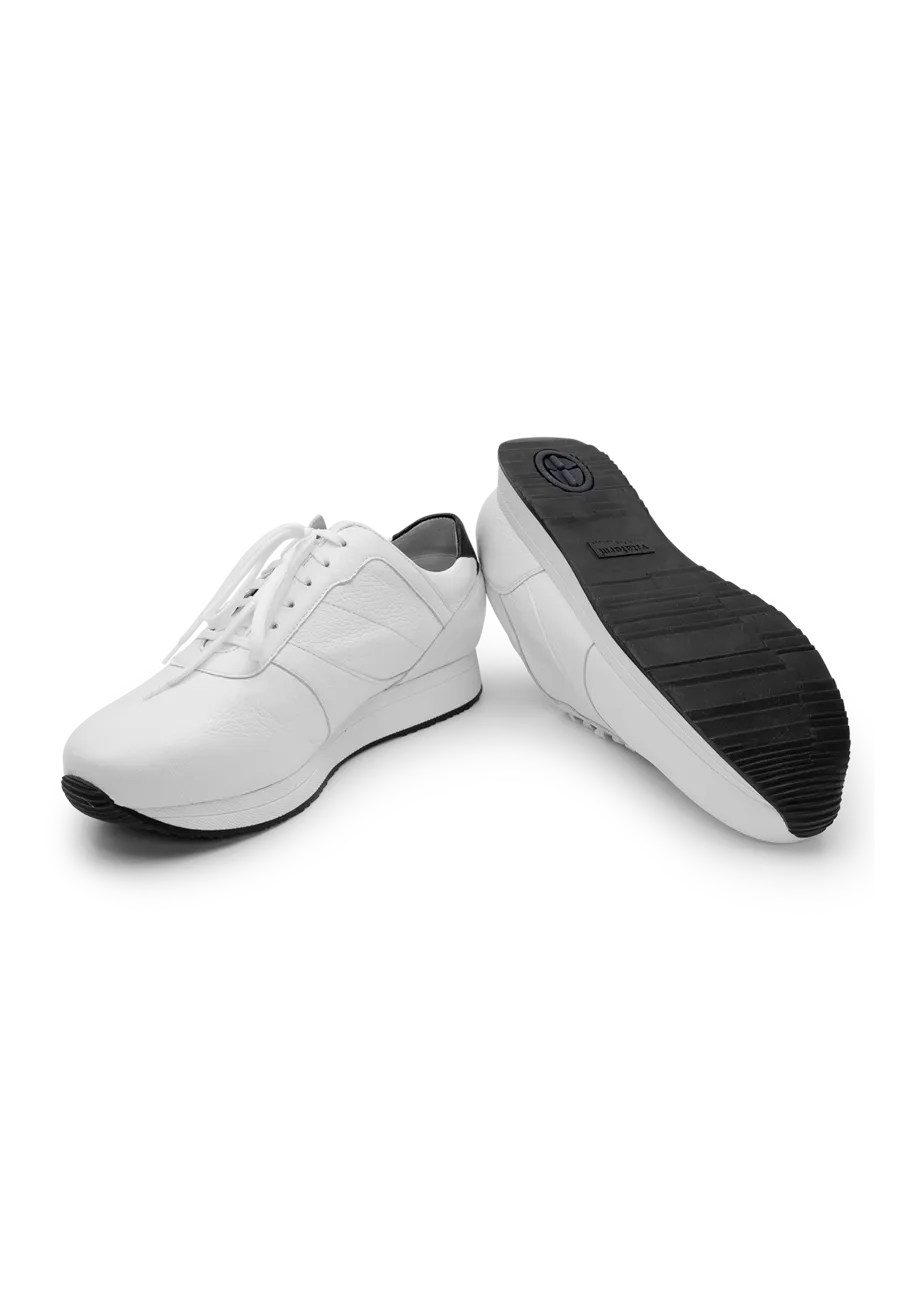 weicher Sneaker Hirschleder Plateau Sneaker Schwarz Lack