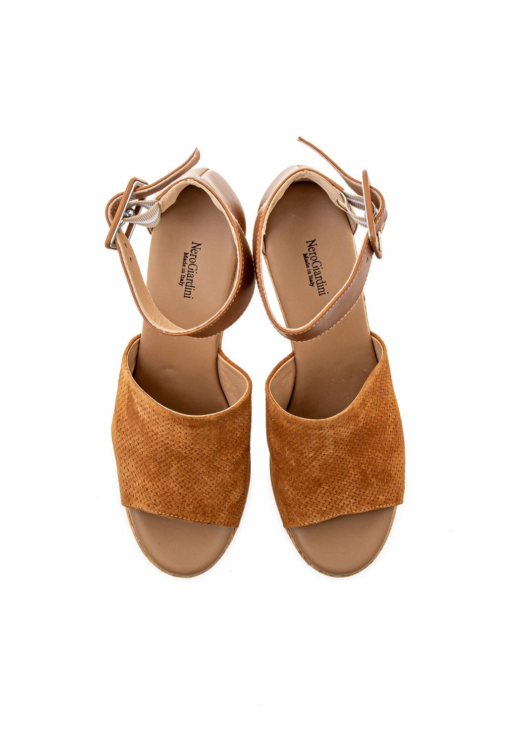 E218770D Velour Hold Col. tabacco Sandalen Schöne Füße