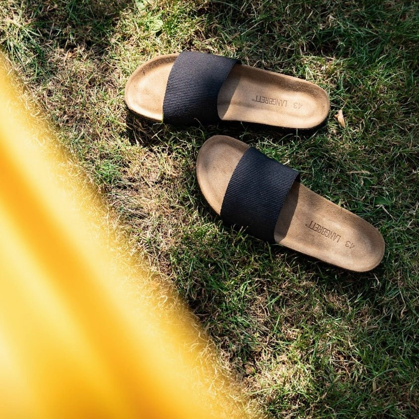 GURLETTE pantolette | textil Plateau Sandalen Mit Fußbett