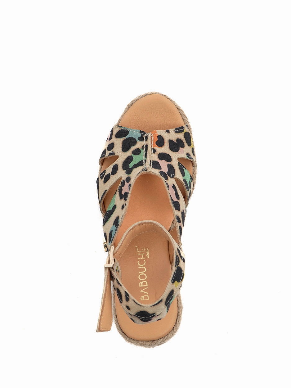 Esprit Sandalen Alix | Espadrilles Sleehak Multi Leoprado