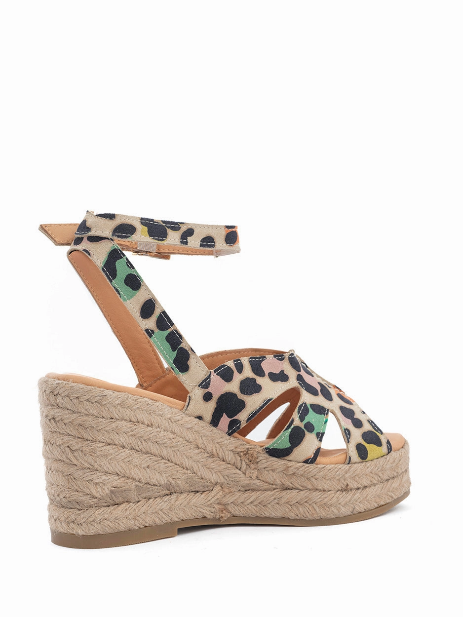 Alix | Espadrilles Sleehak Multi Leoprado Sandalen Isabel Marant