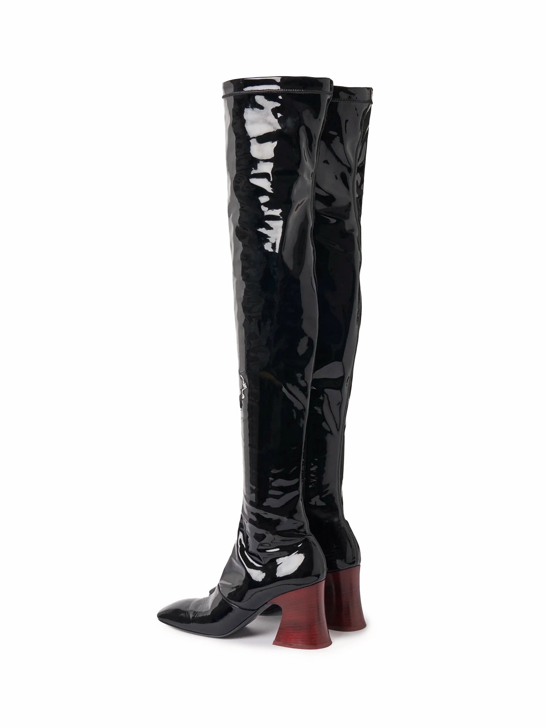 Schuh Stiefel Overknees-Stiefel - Schwarz