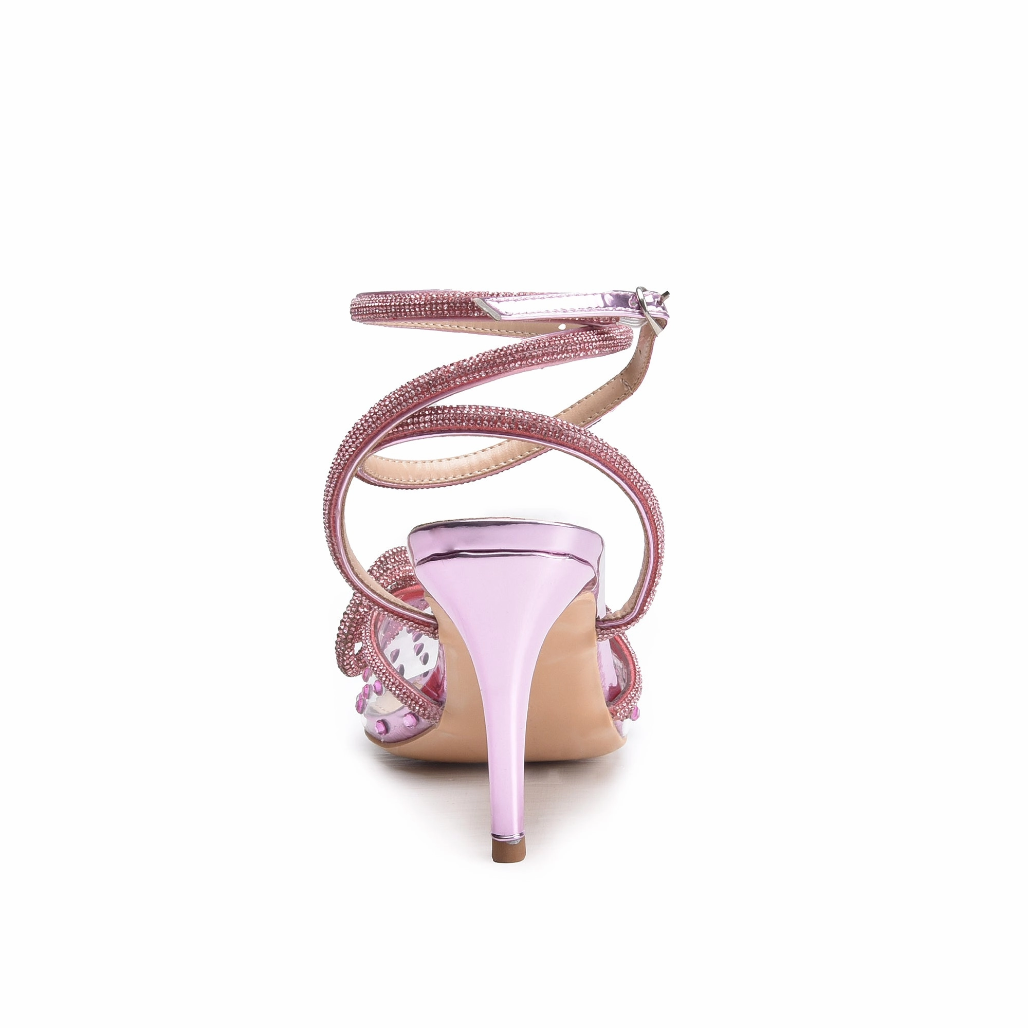 Elegant Pink Strappy High Heel Sandals | 422M-P High Heels Dance Shoes