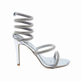 Elegant Silver Strappy High Heels for Special Occasions | 210G-S Dolcis High Heels Größe 35